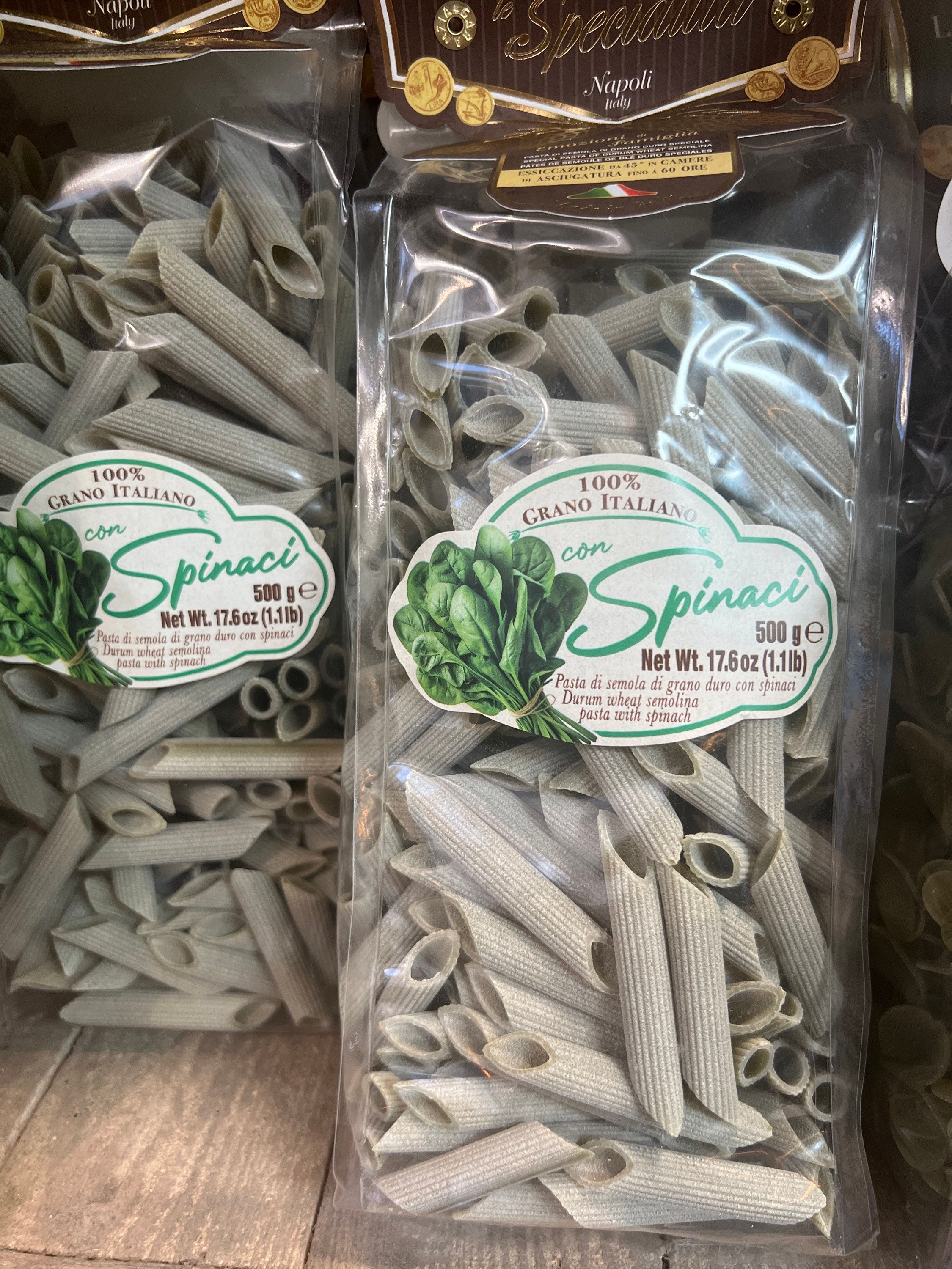 Pâtes aux épinards