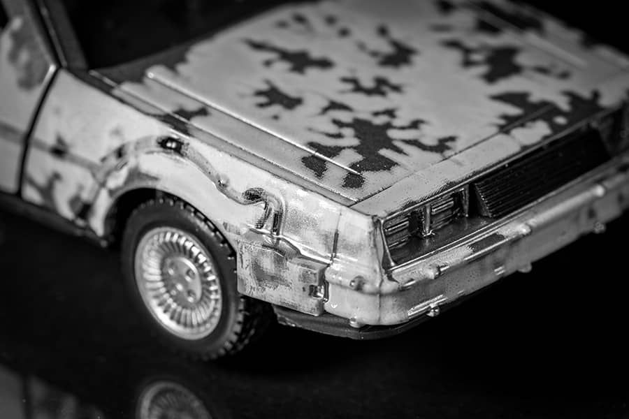 Jada Toys SDCC 2025 Exclusive Back to the Future Time Machine - Frost Version