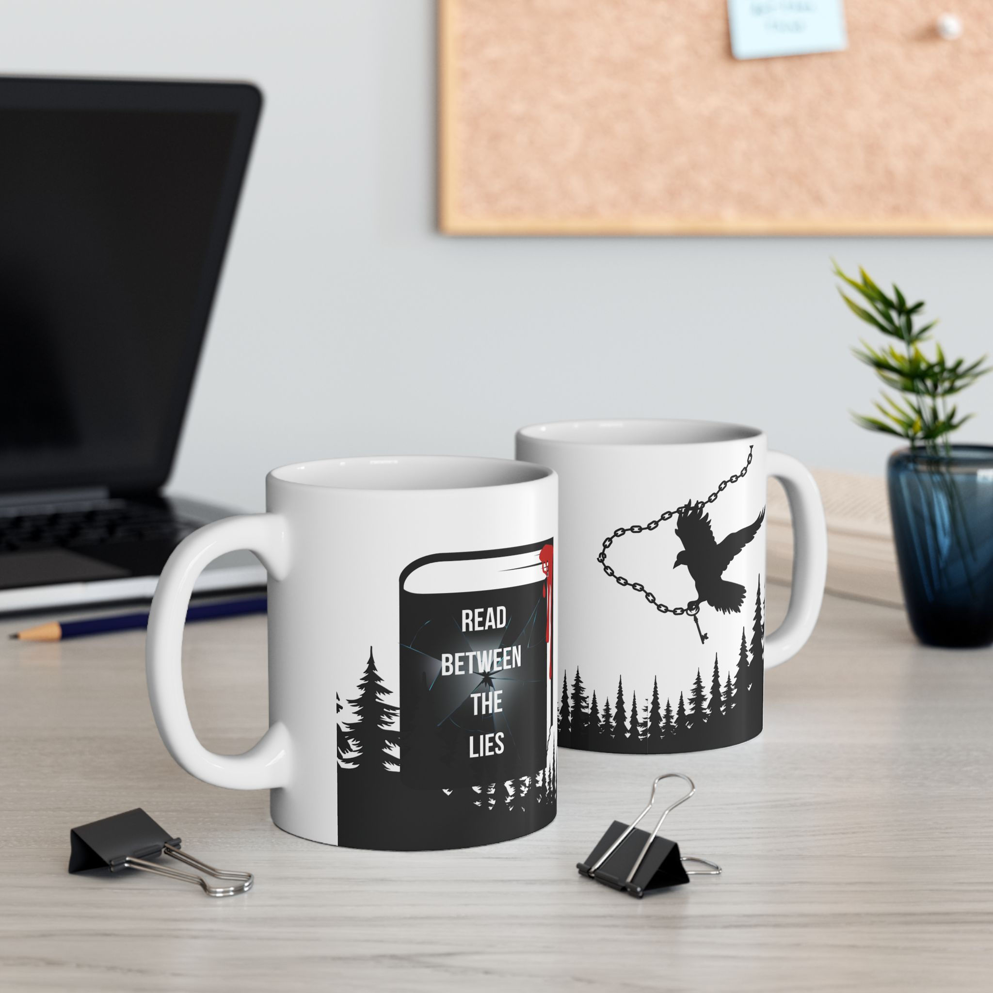 Thriller Themed Mug, For Psychological Thriller Fans 11 oz.