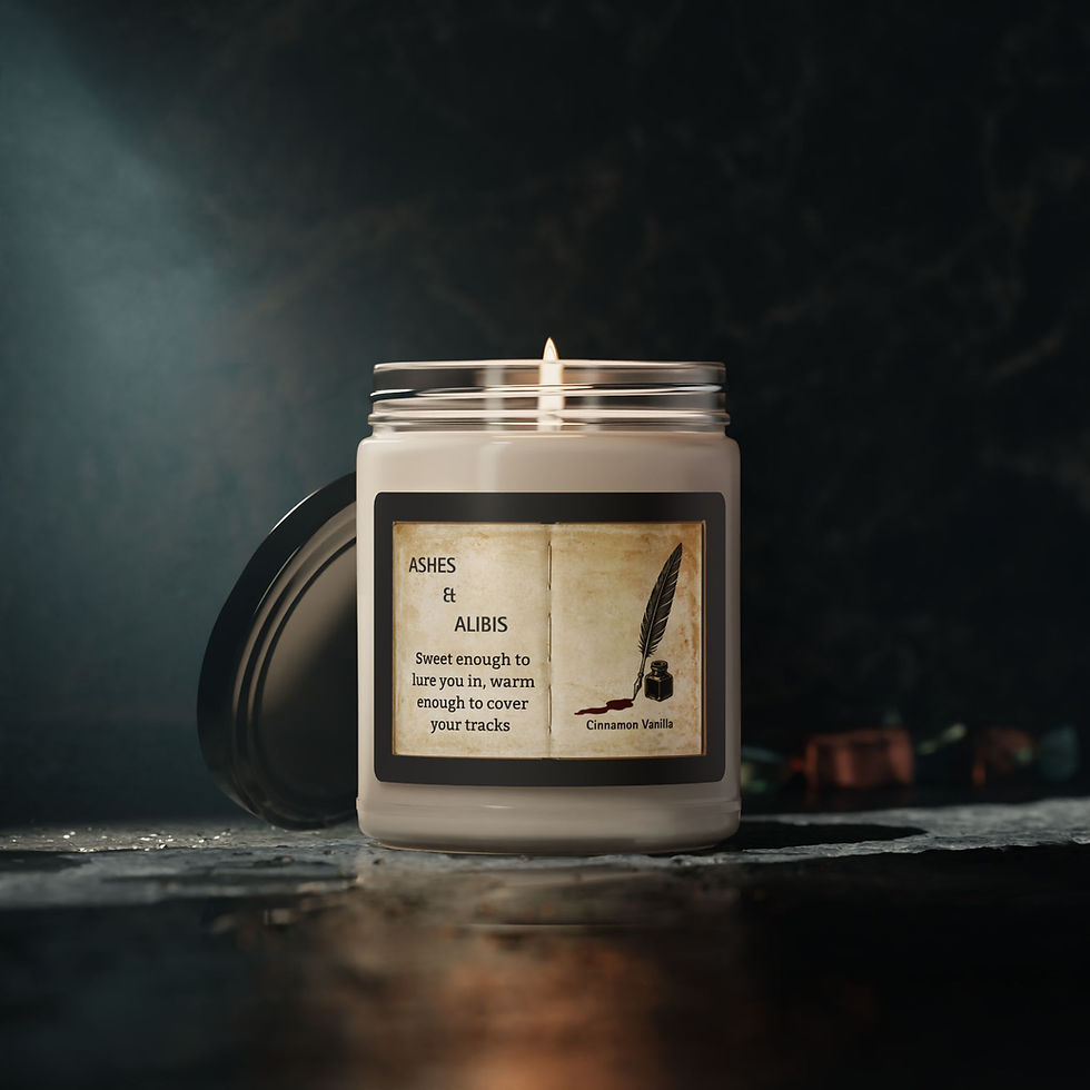 Thumbnail: Candle with Bookish/Poetic Vibe, Cinnamon Vanilla, Aromatherapy Candle, Soy Wax
