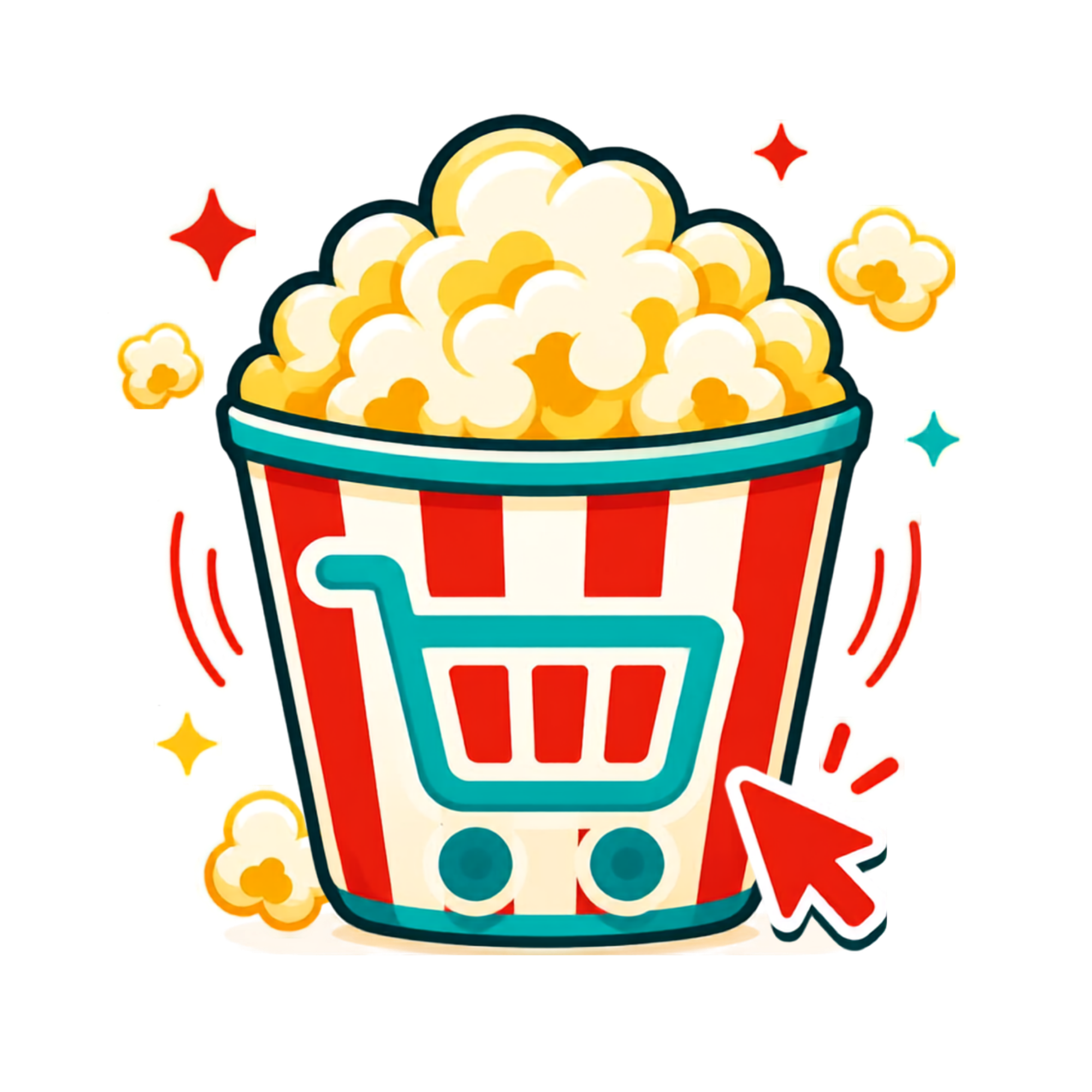 Popcorn online shop icon