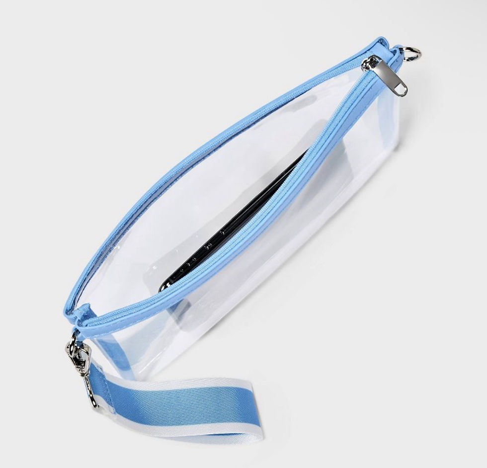 Thumbnail: True Blue Clear Stadium Wristlet