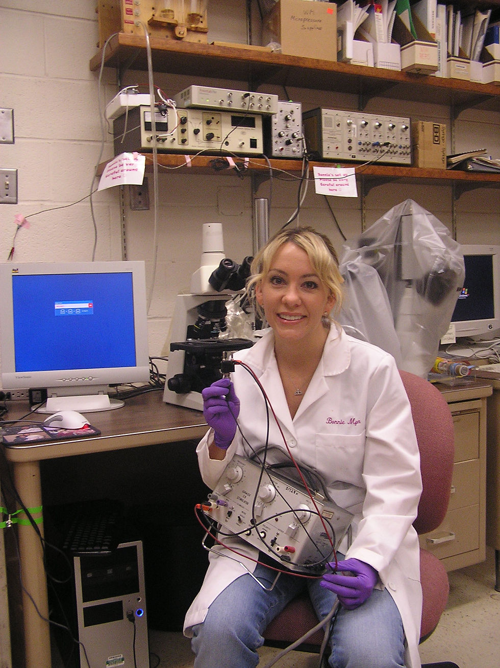 Dr. Bon at the lab during her post-doctoral fellowship.