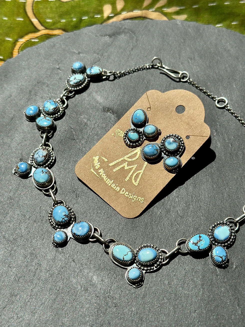 Thumbnail: Golden Hills Vine with matching earrings