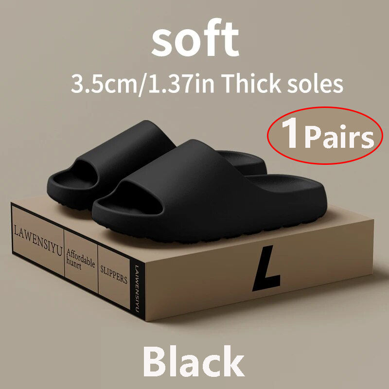 Miniatura: Coconut Slippers Men Women EVA Soft Like Stepping on Shit Thick Soled Sandals So