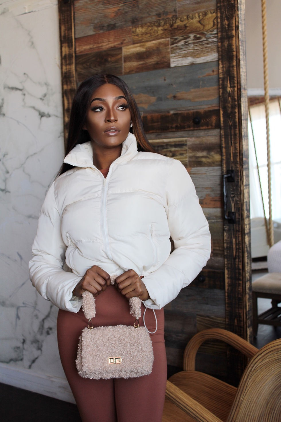 Thumbnail: Cream Crop Puffer