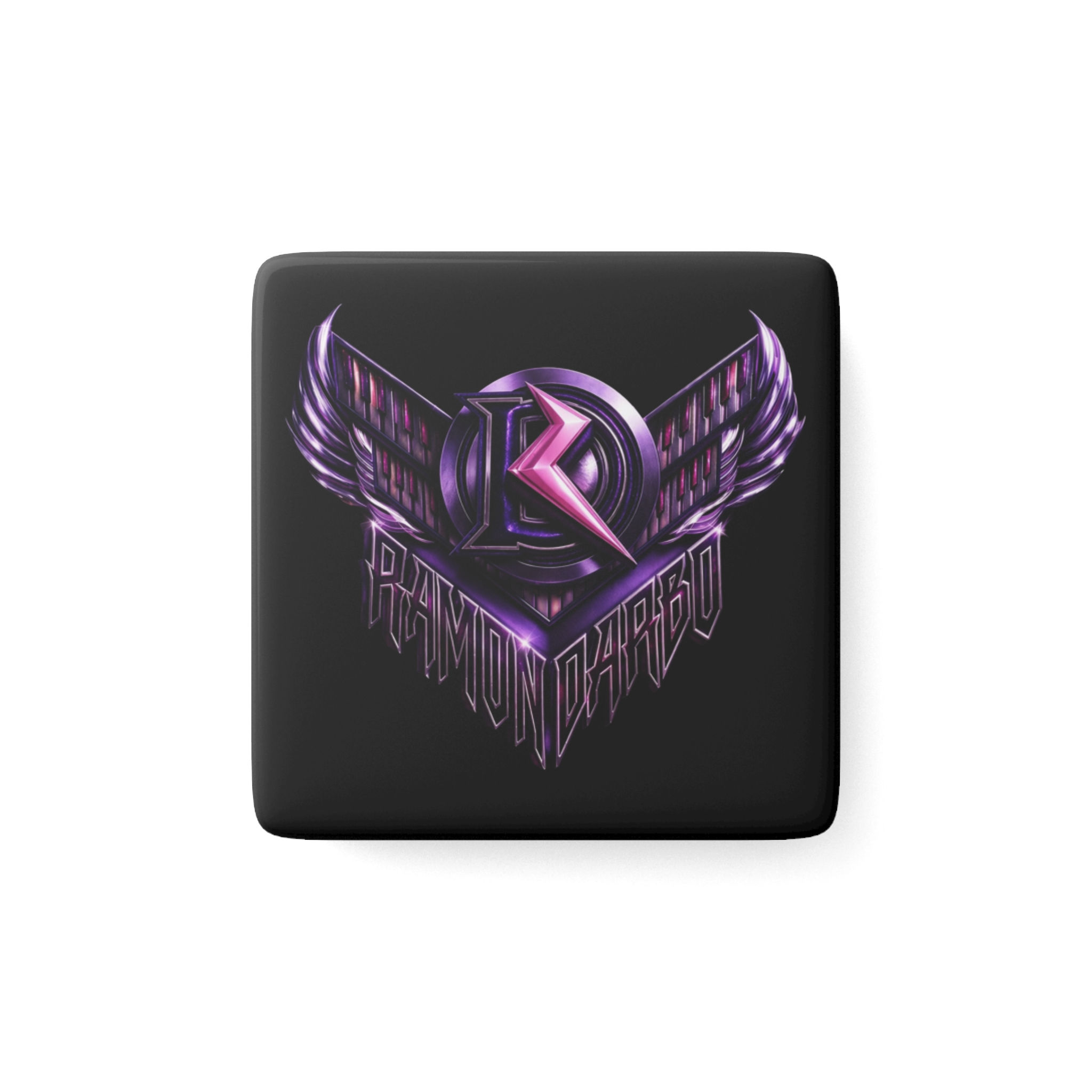 RAMON DARBO OFFICIAL PURPLE/BLACK PORCELAIN MAGNET