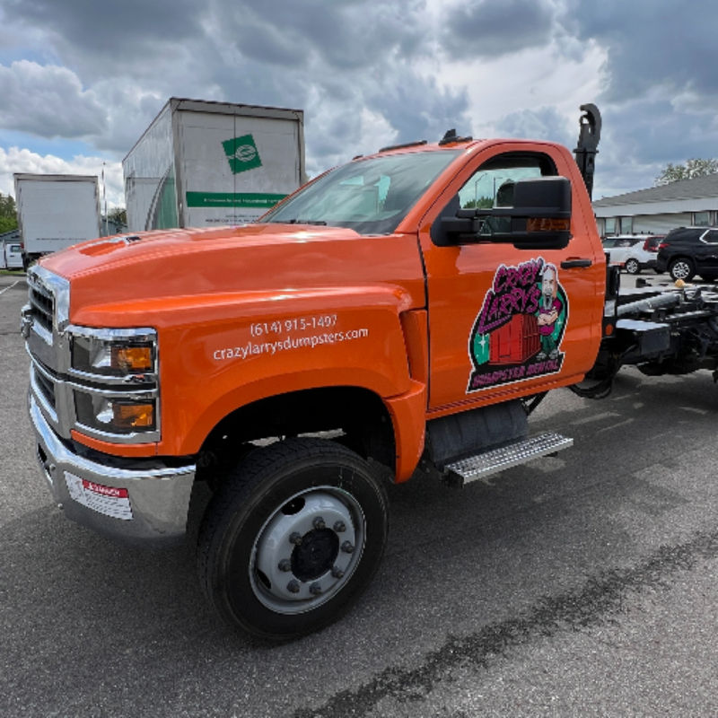 Full vinyl commercial wrap for a local service truck in Columbus