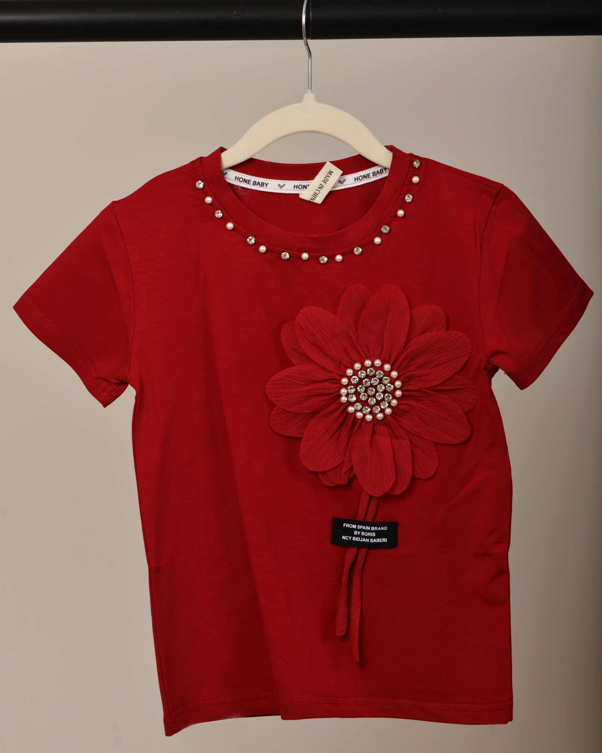 Flower Embellished Tshirt