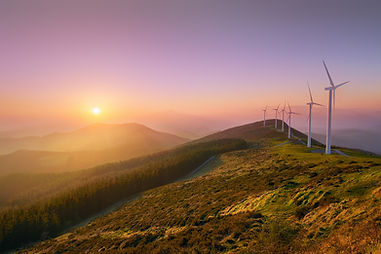 Windpark in den Bergen