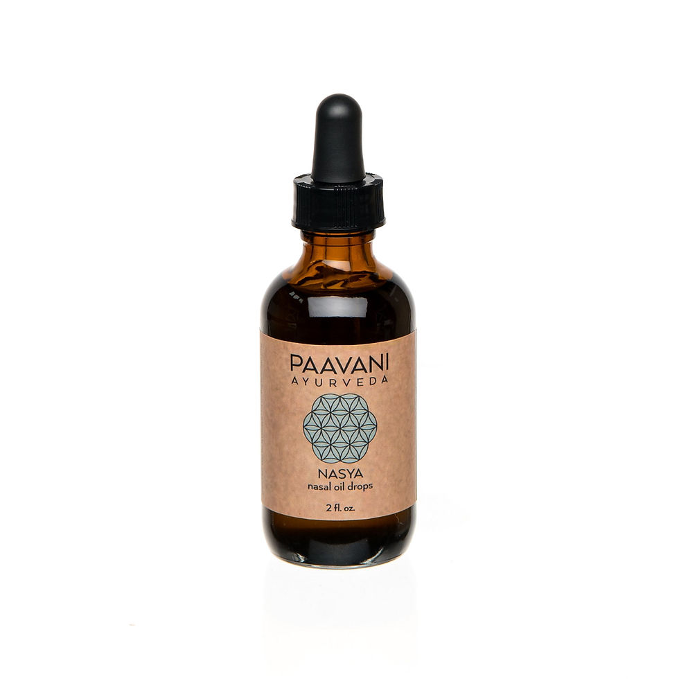 Paavani Botanicals Tincture bottle on a white surface, with Khaam Fefalene.