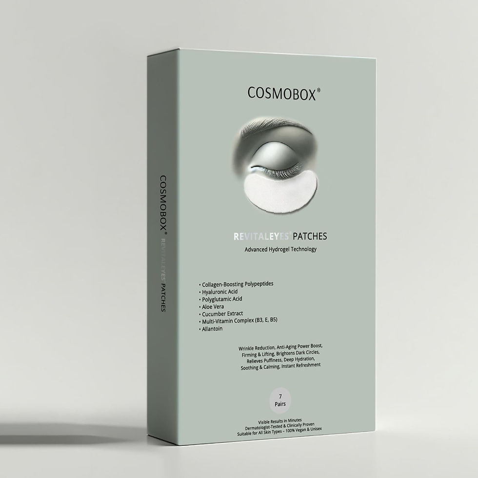 Cosmobox product box with logo and text for facial care rituals and products
