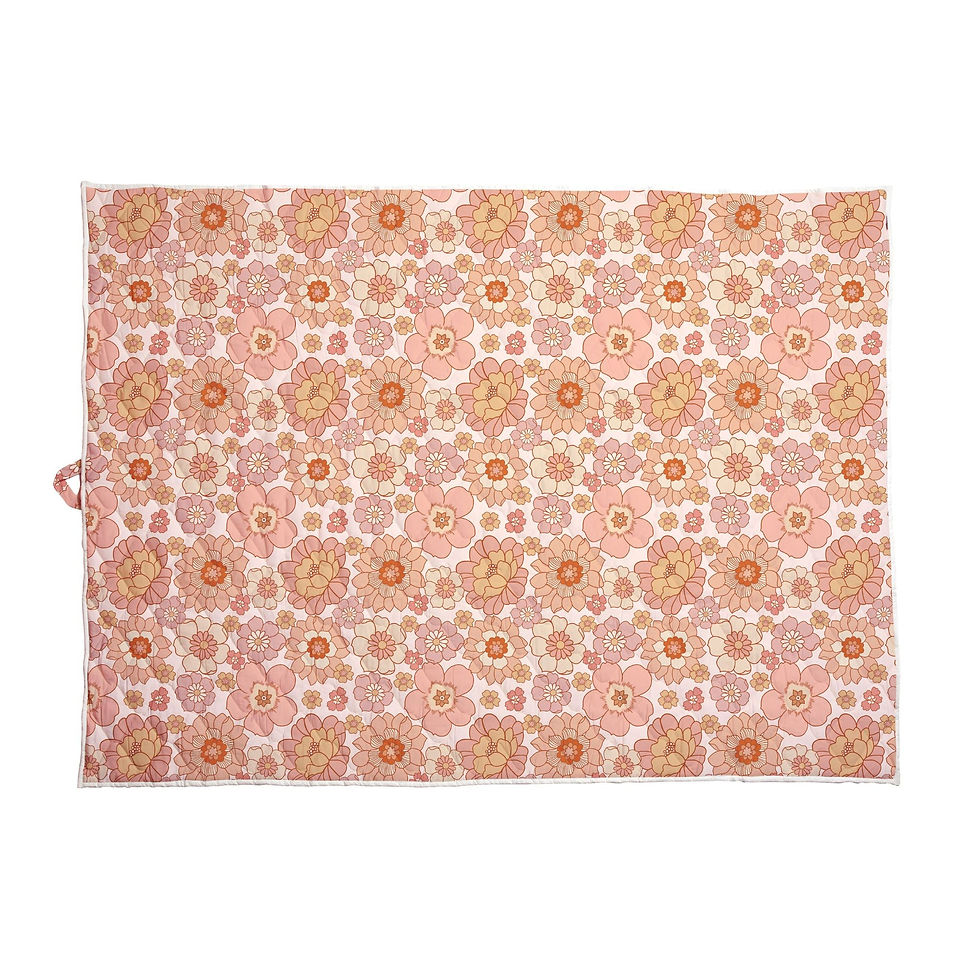 Floral pattern with pink and orange colors on white background