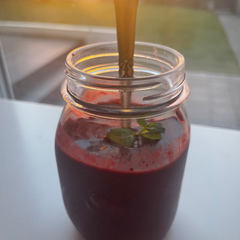 Blåbær & hindbær smoothie med antioxidanter