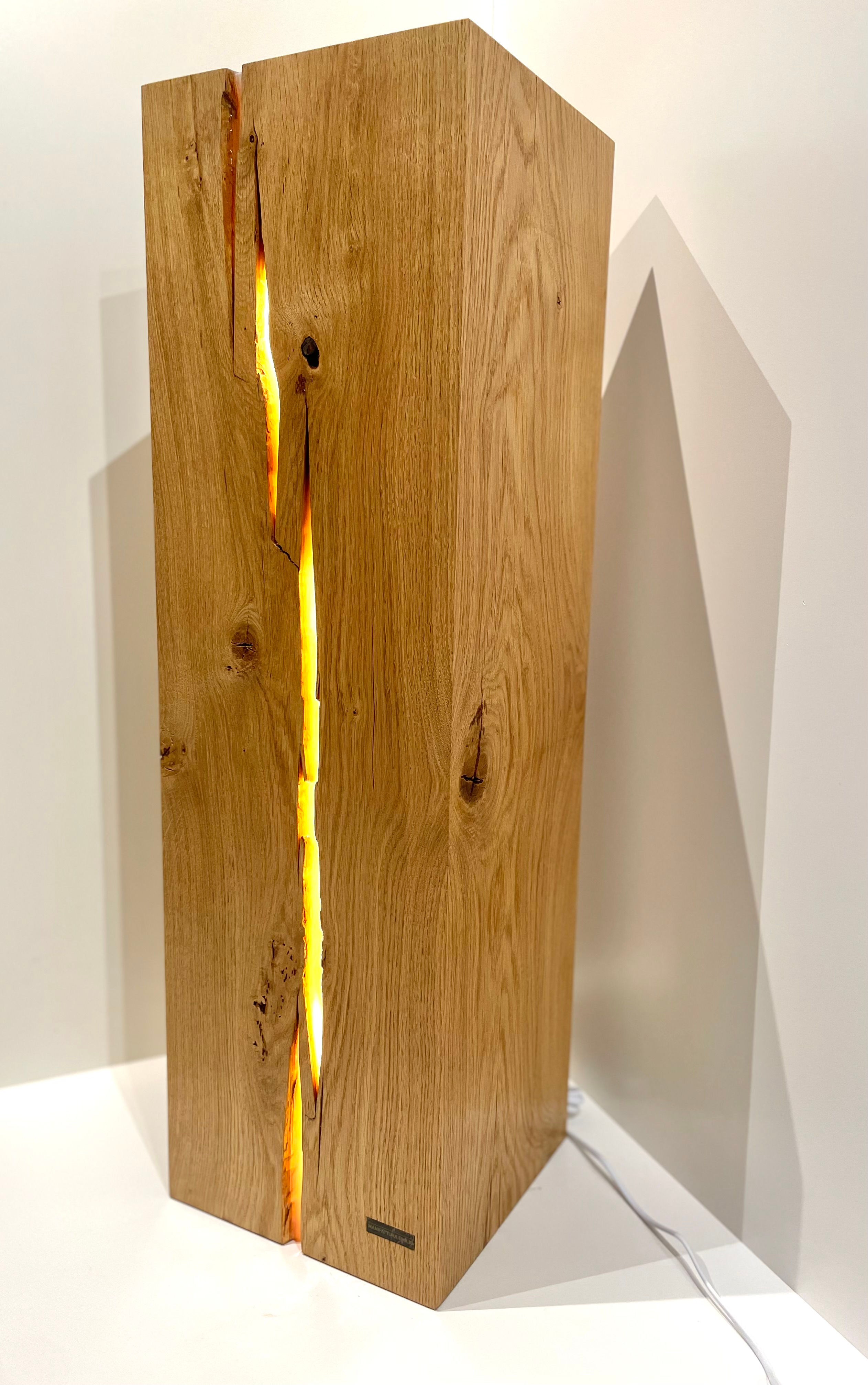 Design-Holzstehle Eiche LED beleuchtet