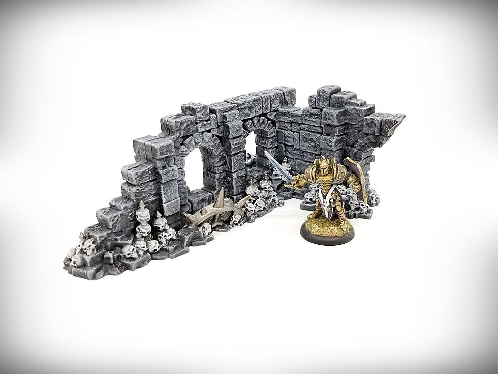 Thumbnail: Double Arch Window - Half Arch Doorway: Grimdark - STL