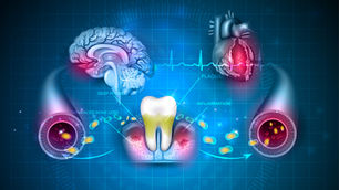 graphic showing how plaque and unhealthy teeth can affect other parts of the body
