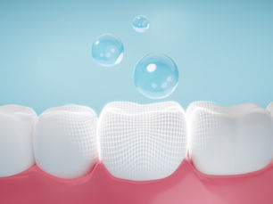 illustration of tooth becoming stronger from Curodont Repair Fluoride Plus