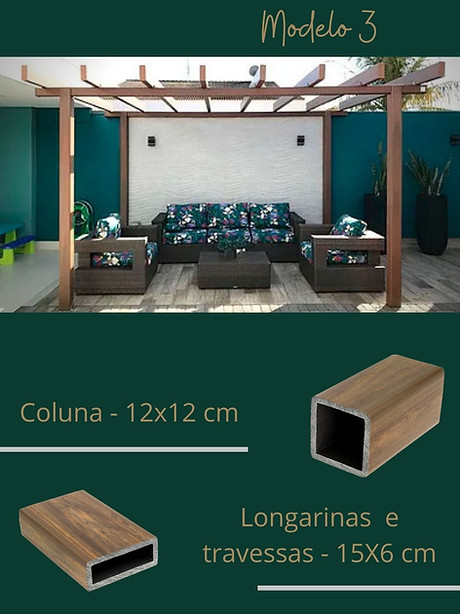 pergolado de madeira plástica