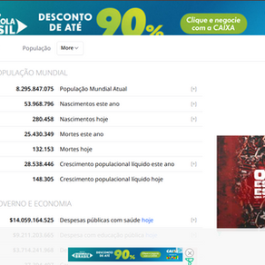 Painel De Estatísticas Mundias Em Tempo Real
