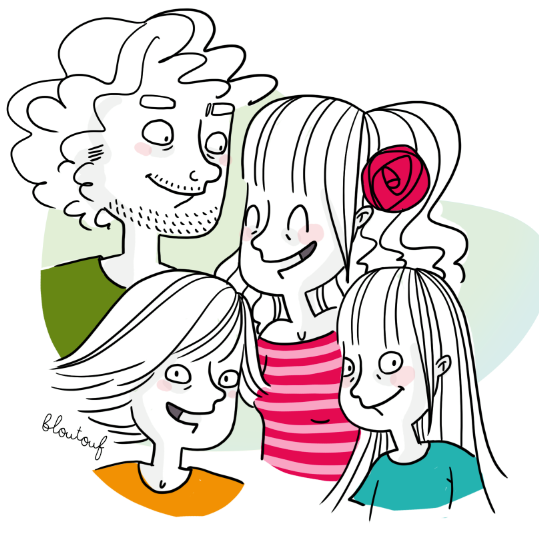 Famille (presque) Zéro Déchet - illustration ©Bloutouf