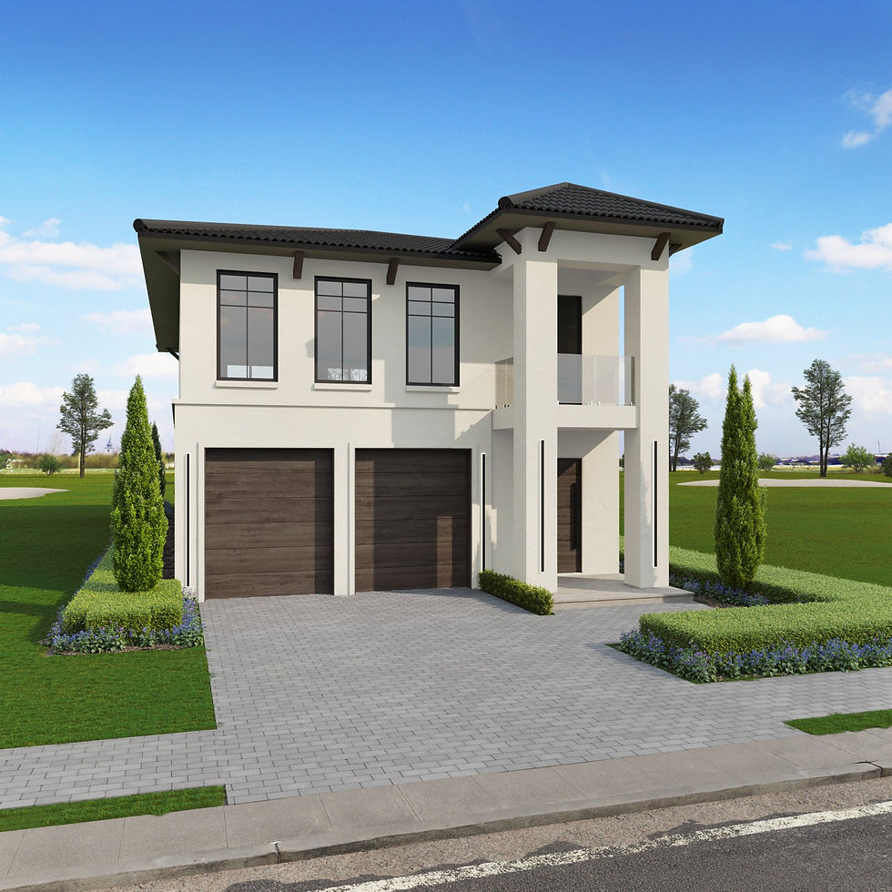 Bella Collina transitional modern golf villa rendering - Montverde, FL