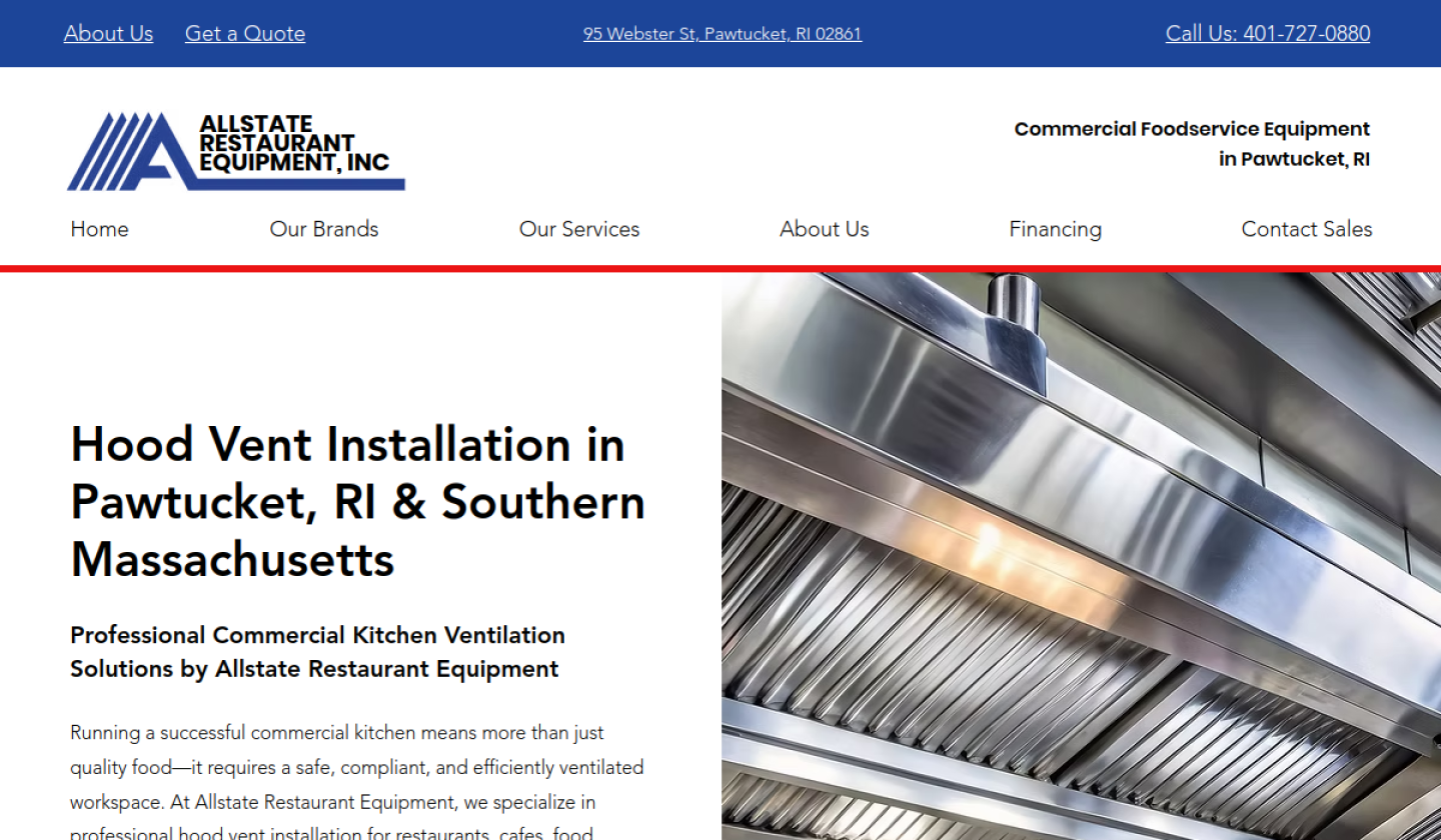 Allstate Restaurant Equipment website gallery
