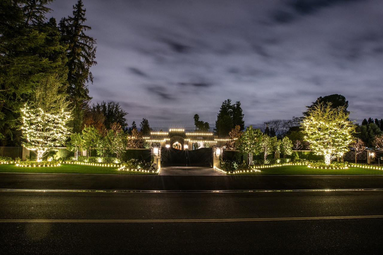 Estate grounds lit for Christmas