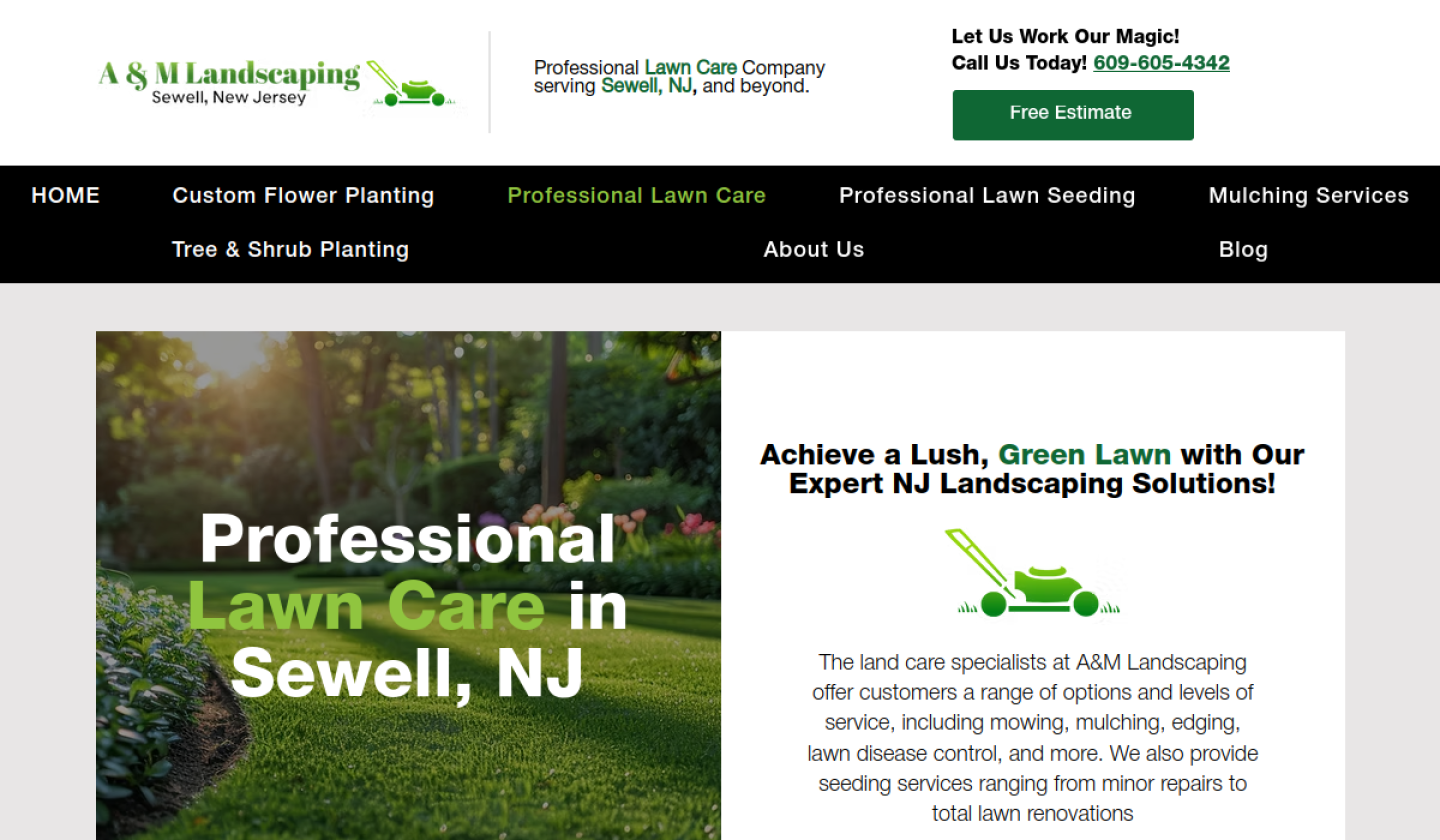 A&M Landscaping website gallery