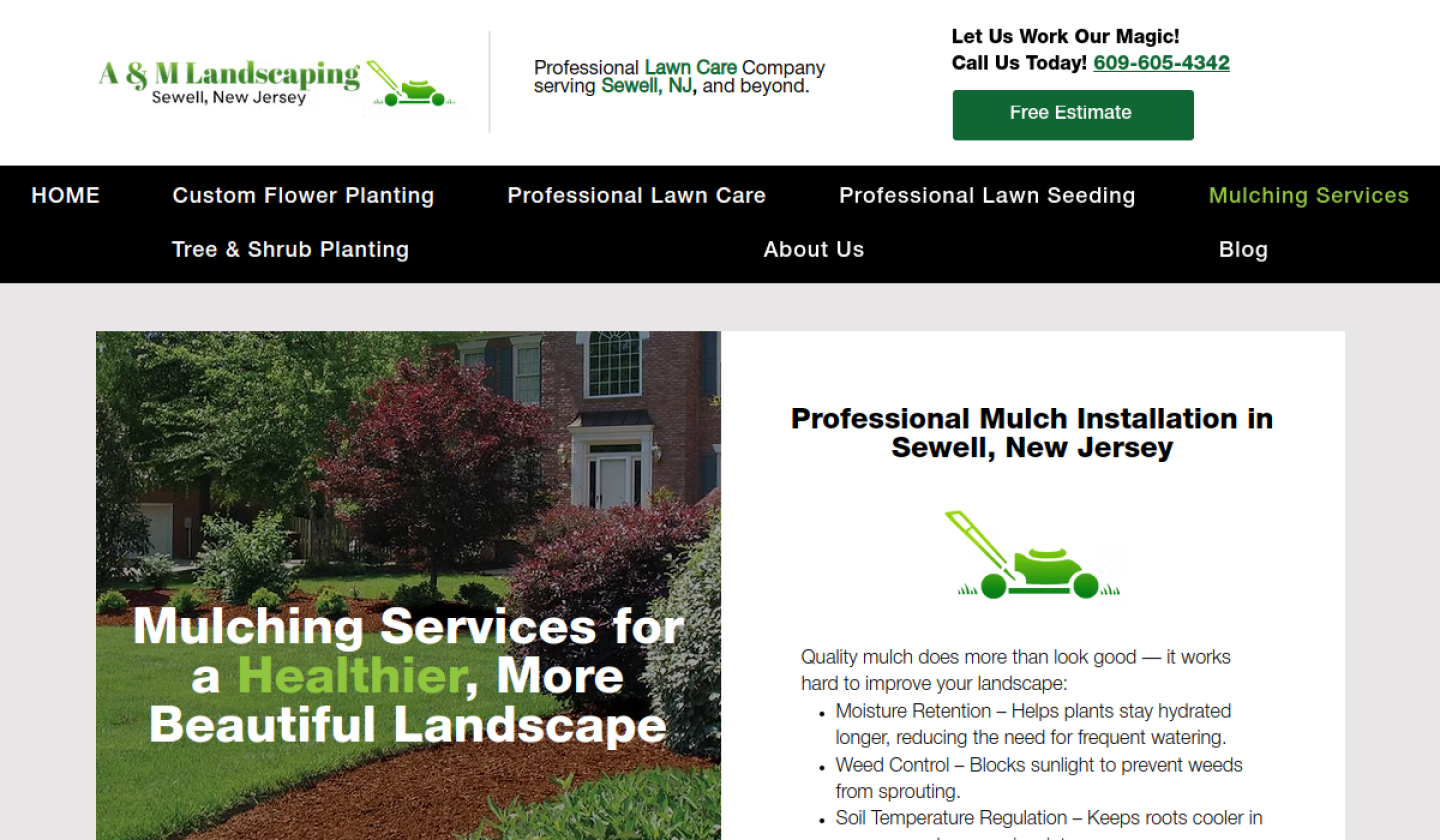 A&M Landscaping website gallery