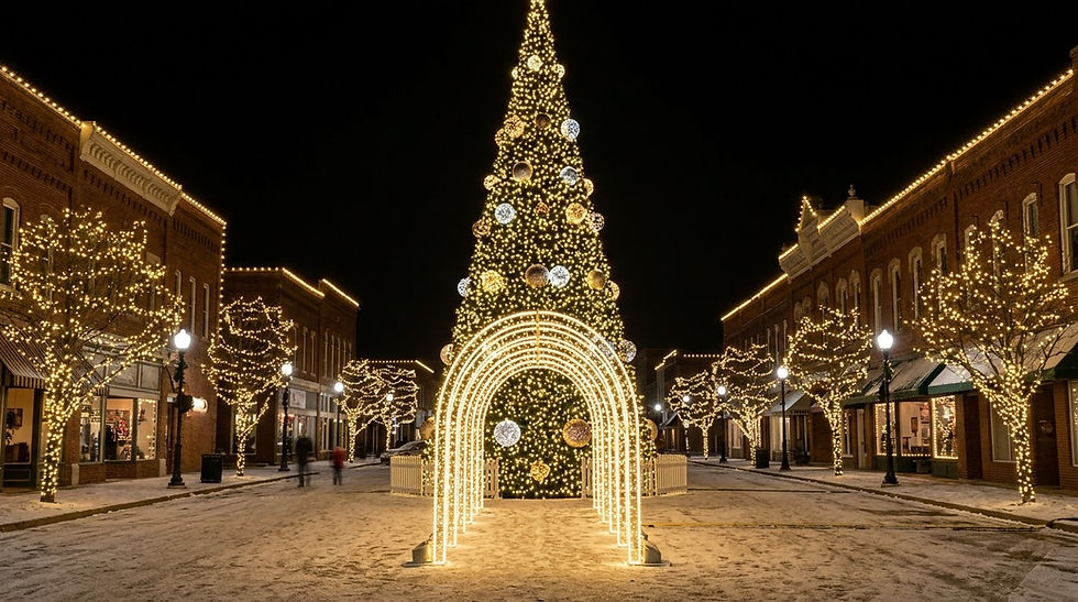 Giant Christmas Displays and Light Sculptures