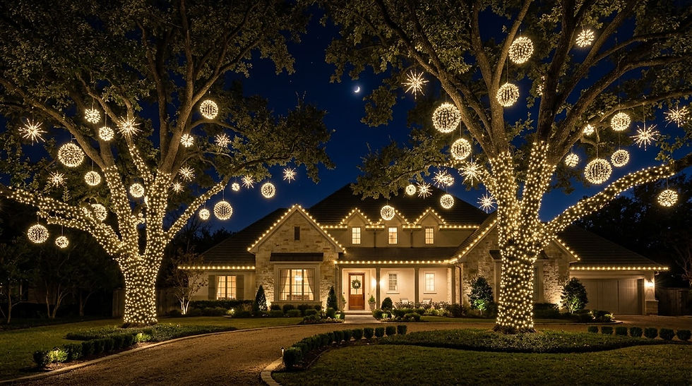 Hanging Light Orbs and Starbursts in Lumen Falls
