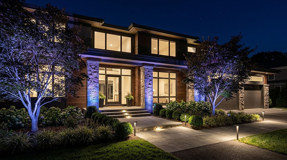 App-Controlled Landscape Lighting in Lumen Falls