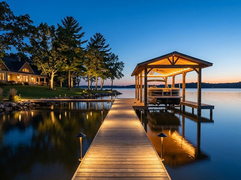 Dock waterfront lighting