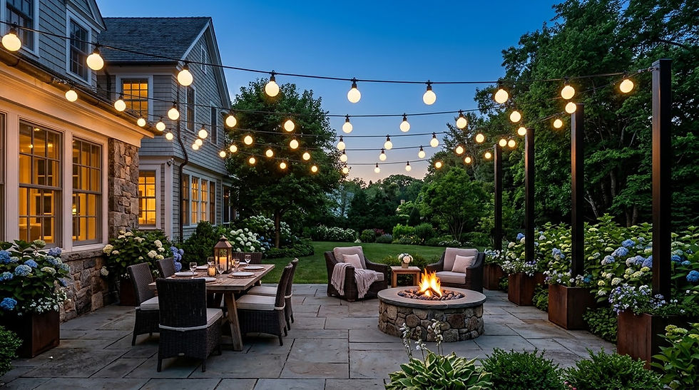Bistro and String Light Installation