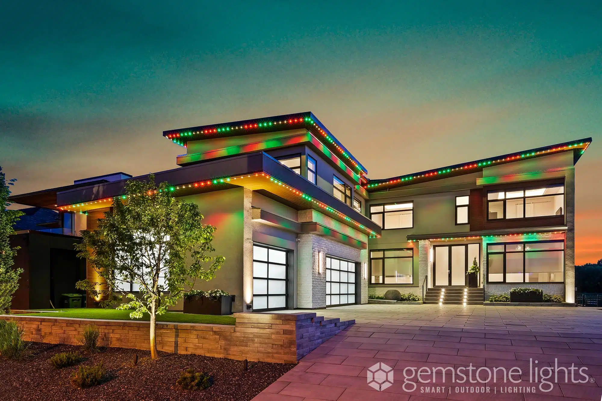 Gemstone Lights Modern Christmas | Outdoor Lighting Designs\