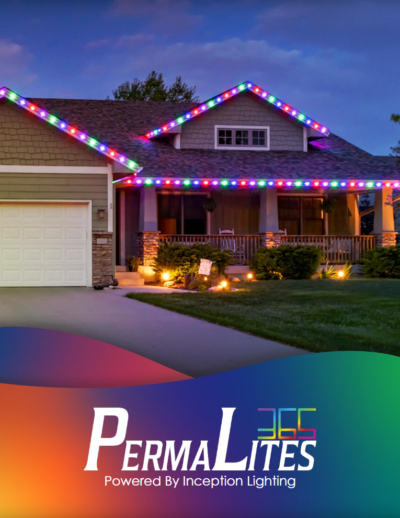Craftsman home with multicolor permanent lighting