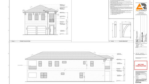 Bella Collina golf villa front and left elevations