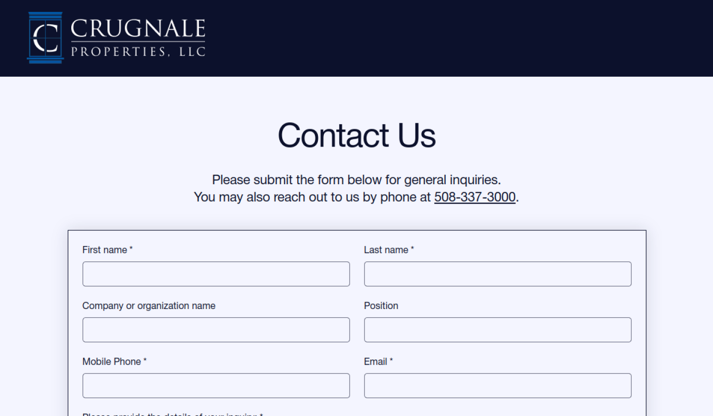 Crugnale Properties website gallery