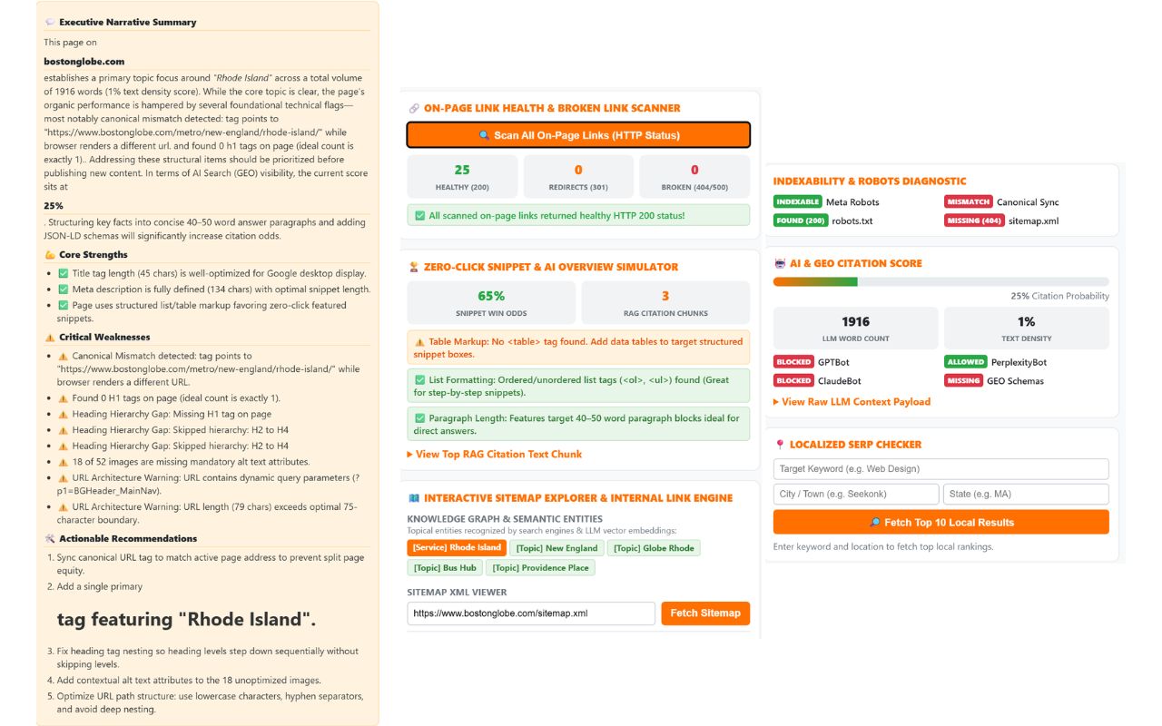 Meta Monster - Live SEO & AI Page Auditor