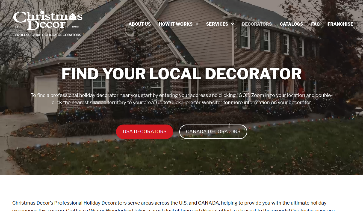 Christmas Decor website gallery