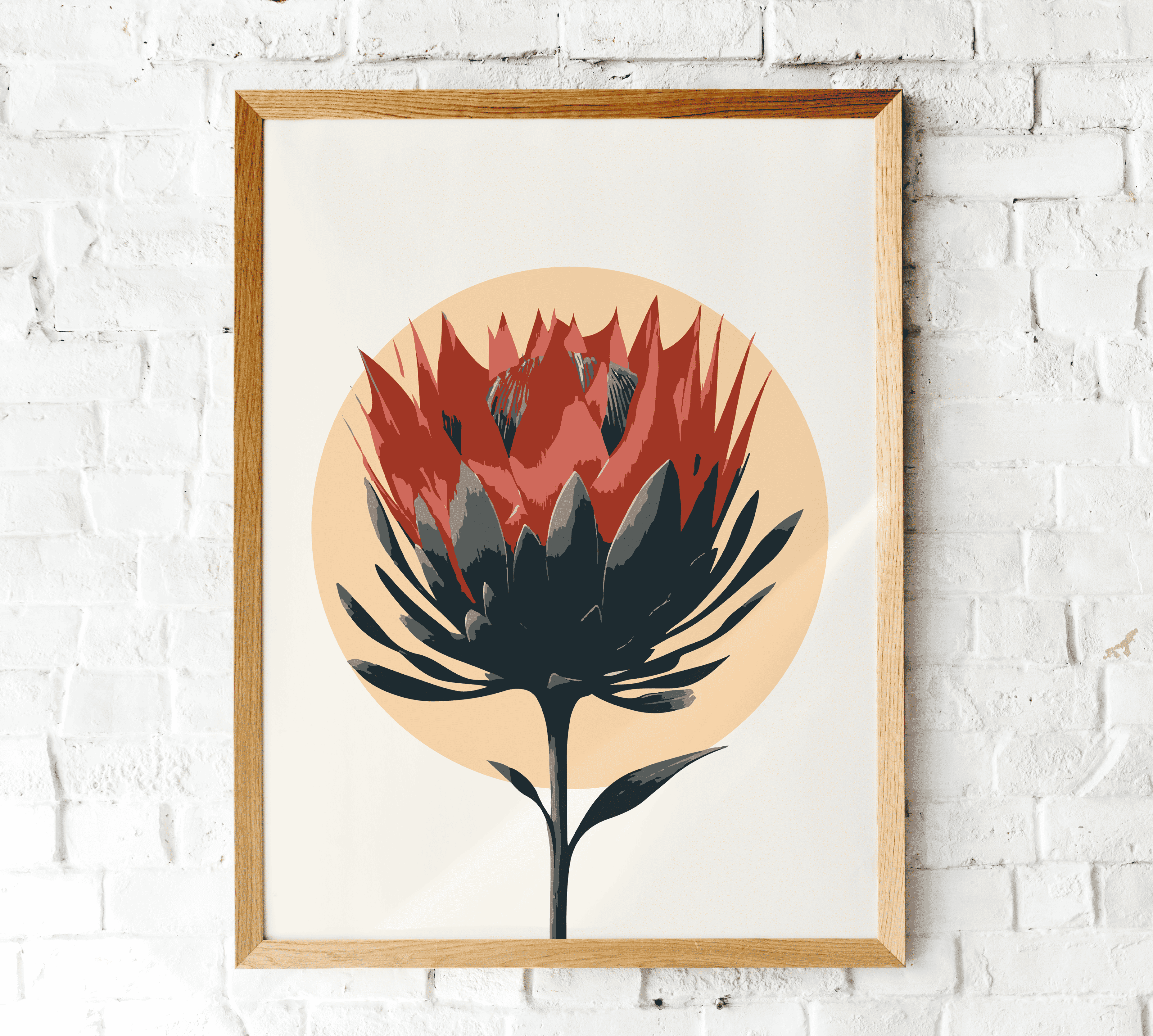 Affiche Fleurs Protée Royale de Postersbydidi, un design majestueux et unique pour ajouter de l’élégance à votre décoration.