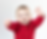Smiling baby in red shirt, reaching out, happy expression, speech development. mcrorypediatrics