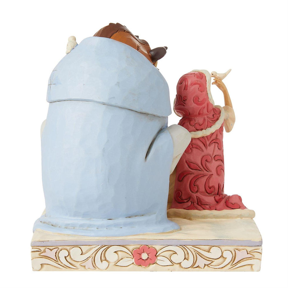 something there jim shore disney beauty and the beast figurine rear view