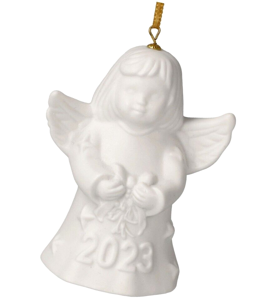 2023 Dated White Bisk Geobel Angel Bell g118804 front view