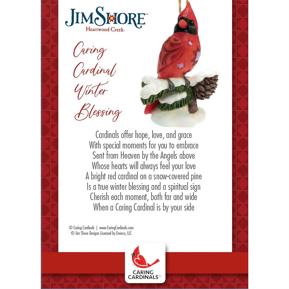 Thumbnail: Jim Shore Heartwood CreekCaring Cardinal Winter Blessing on Snowy Branch ornament box image