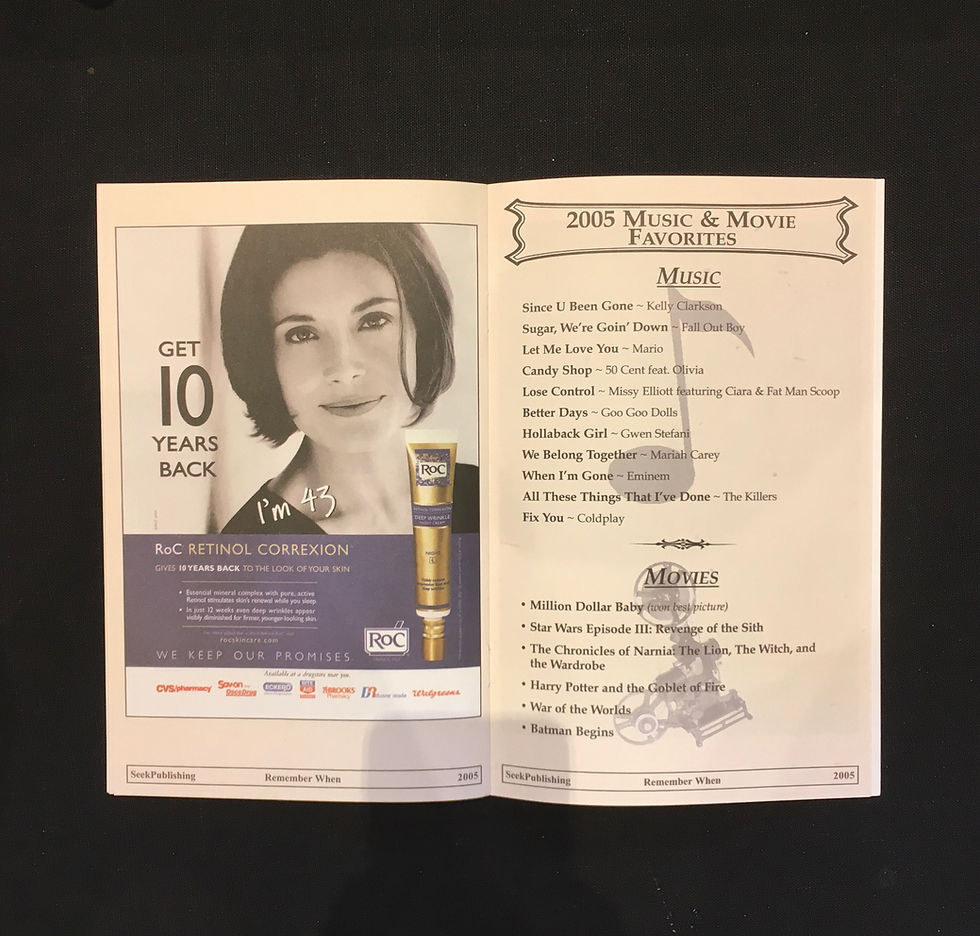 Thumbnail: 2005 Remember When Kardlet inside page view