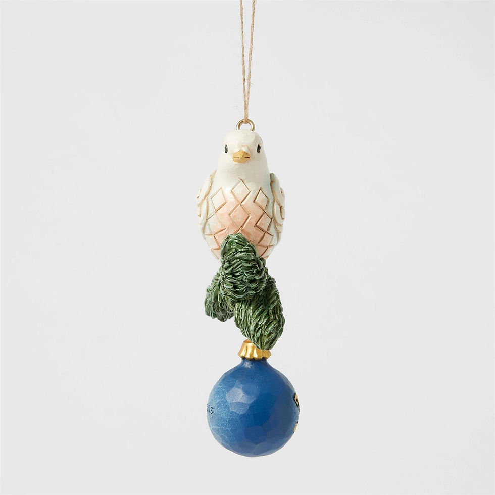 Thumbnail: jim shore dove ornament side view