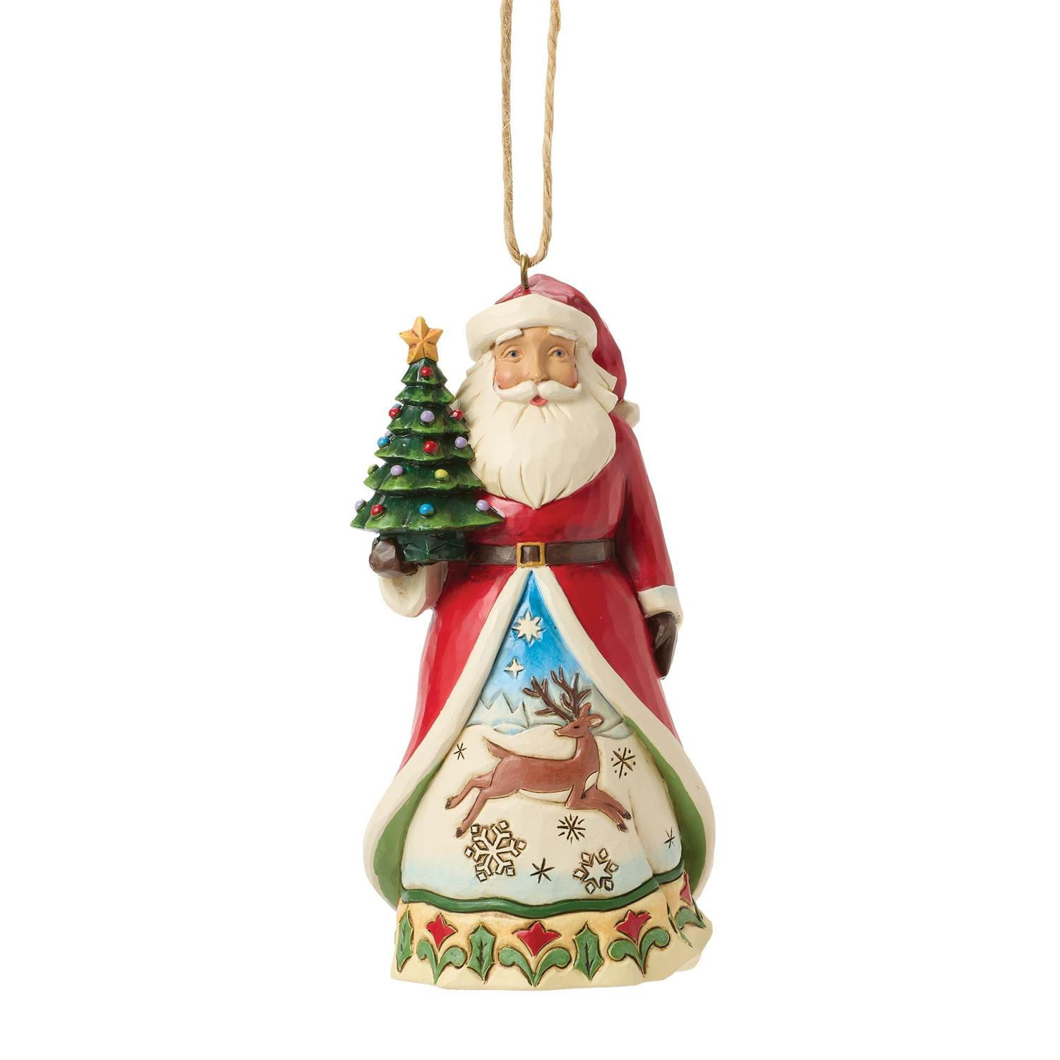 Santa Vintage Tree Ornament front view