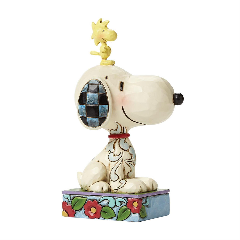 Snoopy and Woodstock figurine front view